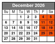 Michael Bairefoot Magic & Comedy Show December Schedule