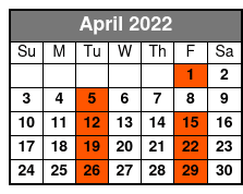 Michael Bairefoot Magic & Comedy Show April Schedule