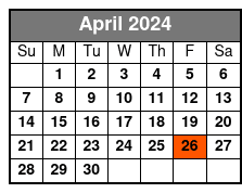 Michael Bairefoot Magic & Comedy Show April Schedule