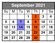 Elvis Live in Myrtle Beach September Schedule