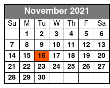 Christmas with Elvis Starring Alex Mitchell November Schedule