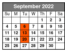 Elvis Live in Myrtle Beach September Schedule