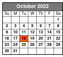 Elvis Live in Myrtle Beach October Schedule