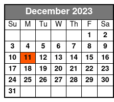 Elvis Live in Myrtle Beach December Schedule