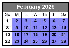 Tour #5: Classic City Overview Tour Package February Schedule