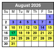 Tour #5: Classic City Overview Tour Package August Schedule