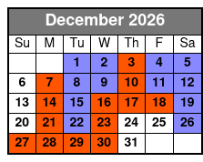 The South's Grandest Christmas Show Floor Seating December Schedule