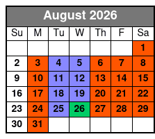 Le Grand Cirque Presents MAXIMUM VELOCITY Myrtle Beach  August Schedule