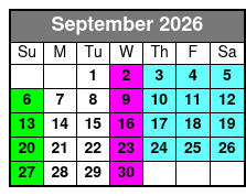 Le Grand Cirque Presents MAXIMUM VELOCITY Myrtle Beach  September Schedule