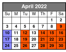 Charles Bach International Illusionist April Schedule