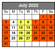 Charles Bach International Illusionist July Schedule