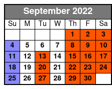 Charles Bach International Illusionist September Schedule
