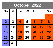 Charles Bach International Illusionist October Schedule