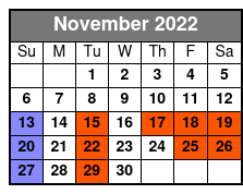 Charles Bach International Illusionist November Schedule