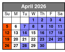 Charles Bach International Illusionist April Schedule