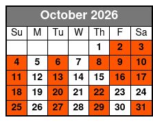 Charles Bach International Illusionist October Schedule