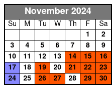 Charles Bach International Illusionist November Schedule
