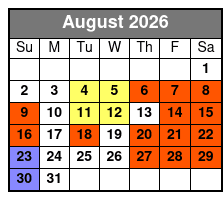 Charles Bach International Illusionist August Schedule