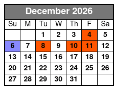 Charles Bach International Illusionist December Schedule