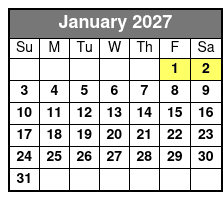 Charles Bach International Illusionist January Schedule