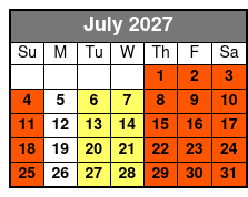 Charles Bach International Illusionist July Schedule