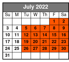 Cellar to Attic Guided Tour July Schedule
