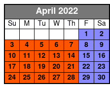 The Simpsons in 4D April Schedule