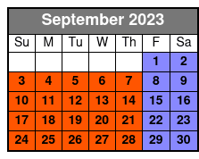 The Simpsons in 4D September Schedule