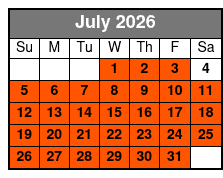 Children's Pirate Adventure July Schedule