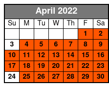 Pirates Voyage Dinner & Show April Schedule