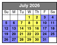 Pirates Voyage Dinner & Show July Schedule