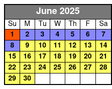 Inlet Sunset Cruise June Schedule