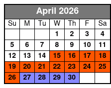 Inlet Sunset Cruise April Schedule