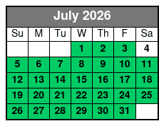 Inlet Sunset Cruise July Schedule