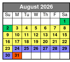 Inlet Sunset Cruise August Schedule