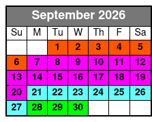 Inlet Sunset Cruise September Schedule
