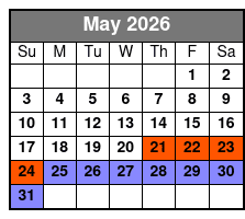 Children's Pirate Sunset Adventure May Schedule