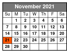 Elvis Gospel November Schedule