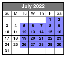The Barefoot Queen Myrtle Beach Sightseeing Cruise (No Meal Included) July Schedule
