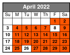 The Barefoot Queen Myrtle Beach Evening Sightseeing Cruise (No Meal Included) April Schedule