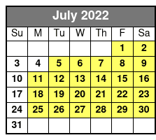 The Barefoot Queen Myrtle Beach Evening Sightseeing Cruise (No Meal Included) July Schedule