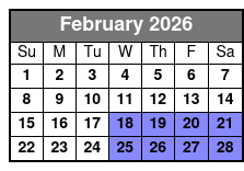 The Barefoot Queen Myrtle Beach Dinner Cruise (Dinner Included) February Schedule