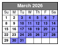 The Barefoot Queen Myrtle Beach Dinner Cruise (Dinner Included) March Schedule