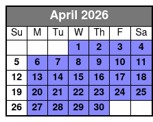 The Barefoot Queen Myrtle Beach Dinner Cruise (Dinner Included) April Schedule