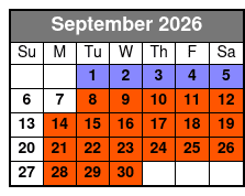 The Barefoot Queen Myrtle Beach Dinner Cruise (Dinner Included) September Schedule