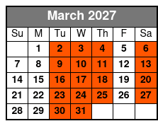 The Barefoot Queen Myrtle Beach Dinner Cruise (Dinner Included) March Schedule