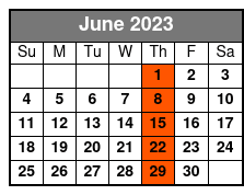 Music Bingo Day/Lunch Cruise June Schedule