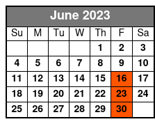 The Waterway Getaway (Sightseeing Cruise Only) June Schedule