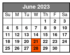 Trivia on the Water (Sightseeing Cruise Only) June Schedule