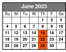Music Bingo Cruise (Sightseeing Cruise Only) June Schedule